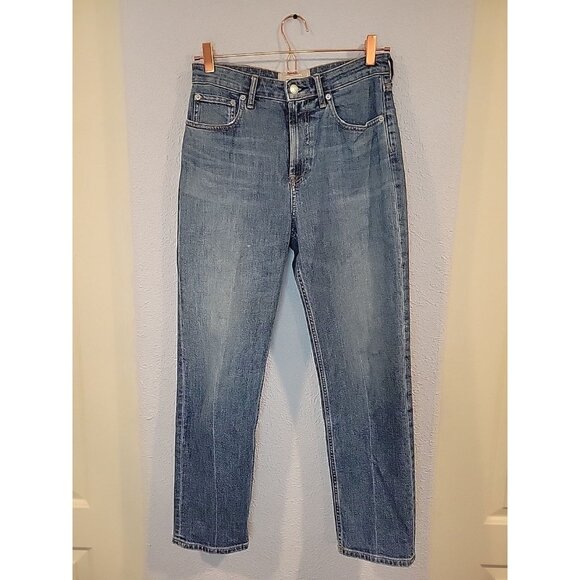 Everlane Jeans Size 28 Women The High Rise Straight Jean Medium Wash Organic - Picture 1 of 7